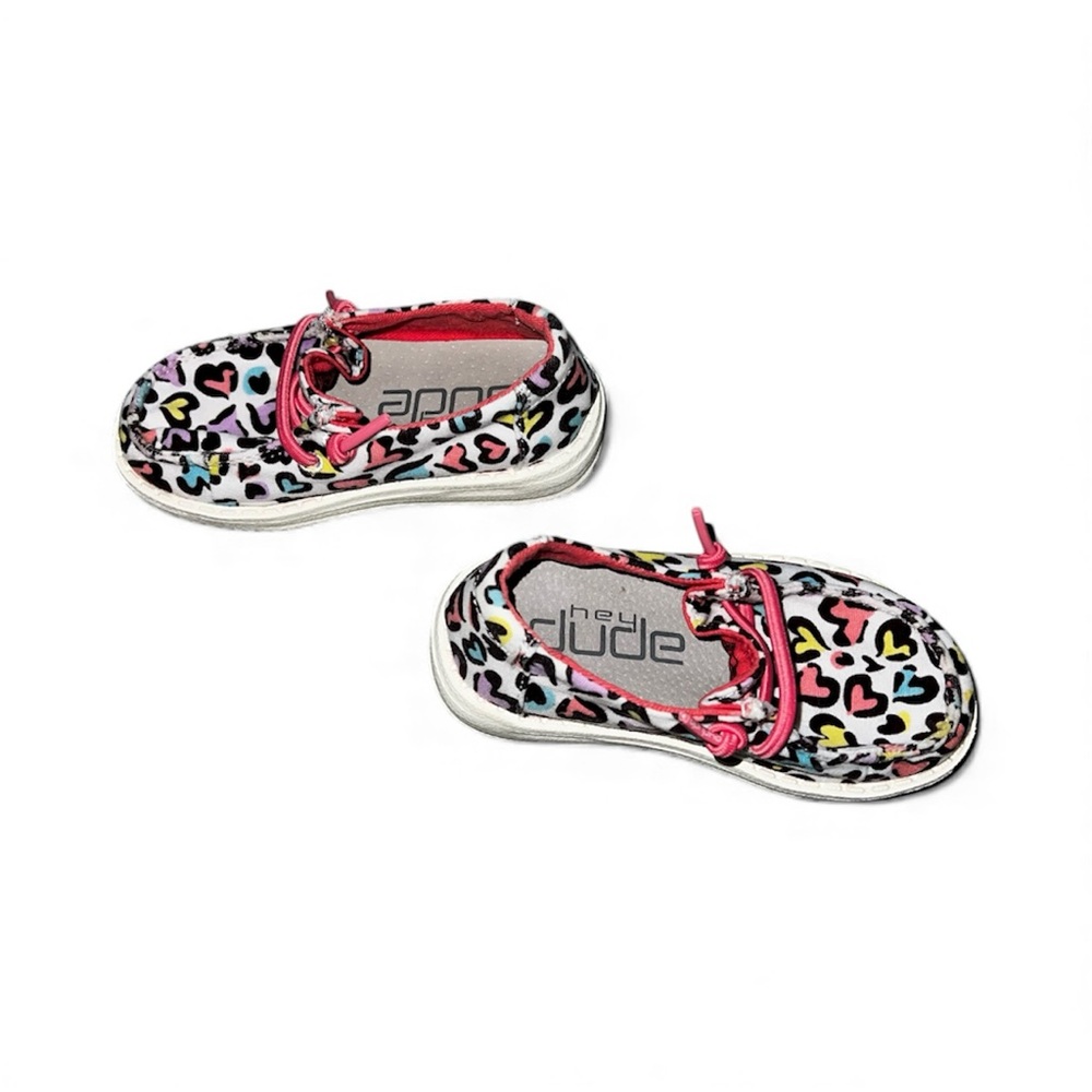 Hey Dude Kids Sandals with Colorful Heart Pattern - Picture 2 of 5